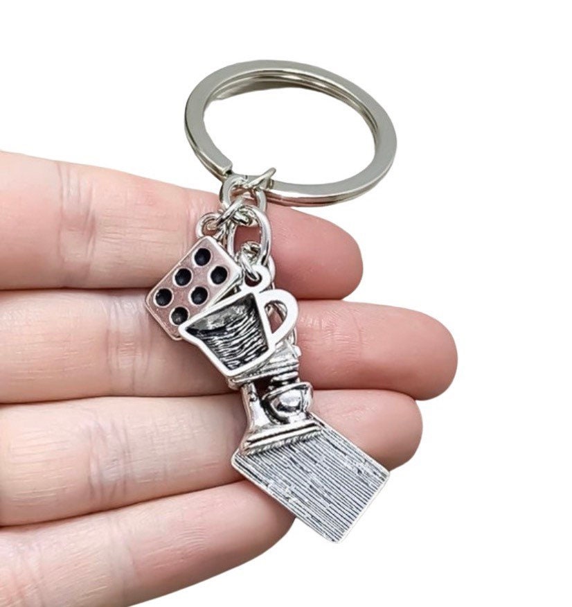 Porte-clés pâtisserie, Cadeaux pour pâtissiers, Porte-clés cuisine, Breloque mini cuillères doseuses, Breloques pour cuisiniers, Petits cadeaux de Noël, Porte-clés unique, Cadeau pour elle
