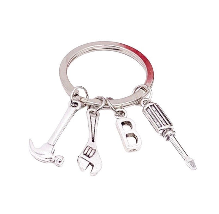 Handyman Keychain, Tools Keyring, Hammer Keychain, Screwdriver Charm, Dad Keychain, Fathers Day Gift, Dad Gift from Kids, Gift for Him