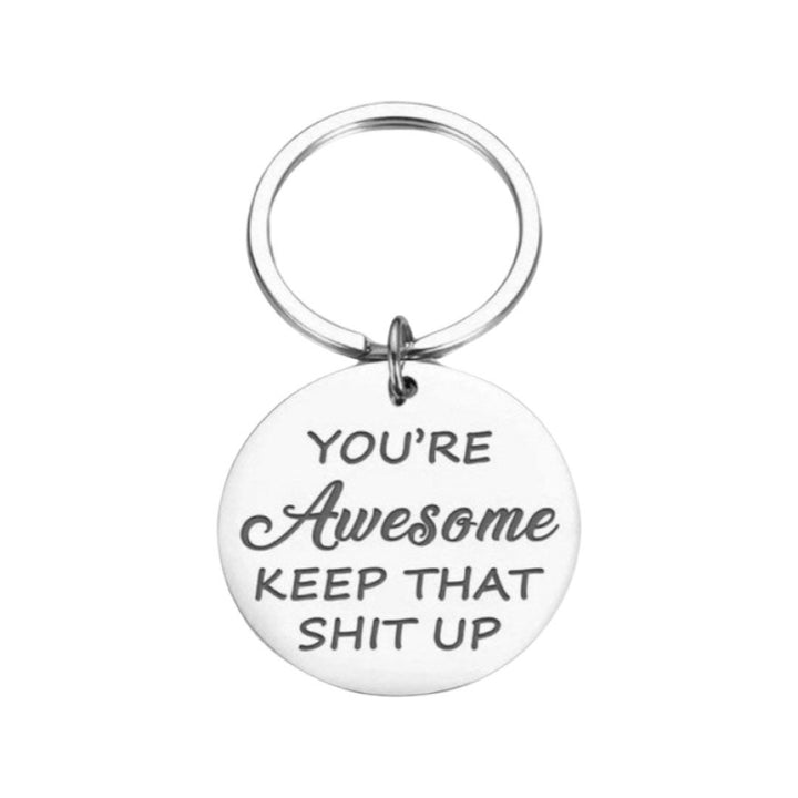 Porte-clés « Tu es géniale, continue comme ça », cadeau inspirant, porte-clés d'amitié, cadeau pour meilleures amies, cadeau pour meilleure amie, cadeau d'anniversaire