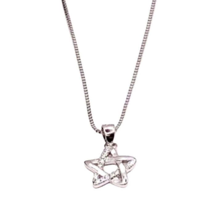 Sterling Silver Star Necklace, Dainty Cubic Zirconia Jewelry, Tiny Star Pendant, Minimal Celestial Necklace, Birthday Gift for Her