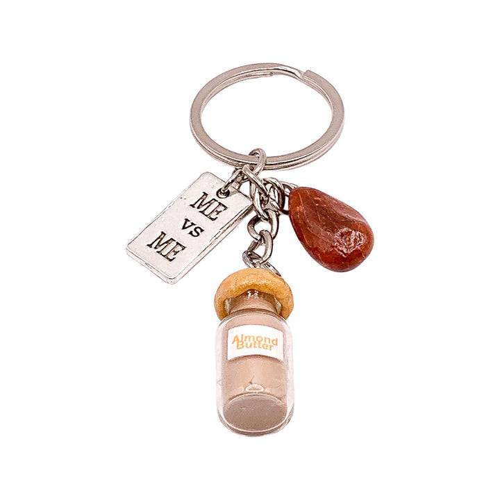 Porte-clés fitness, Moi contre Moi, Cadeau pour les amatrices de beurre d'amande, Cadeau bien-être, Cadeau inspiration sport, Cadeau coach sportif pour elle