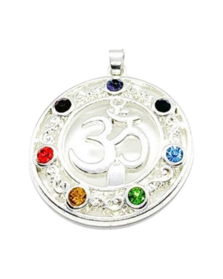 Breloque des 7 chakras, Breloque de yoga, Breloque de yogi, Symbole Om, Breloque OM, Accessoires, Cadeau pour professeur de yoga, Breloques spirituelles