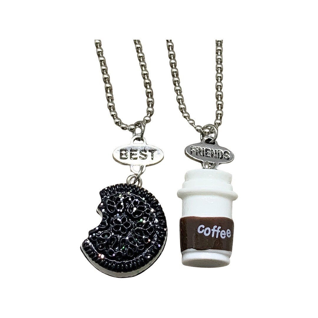 Porte-clés assortis pour meilleures amies, Coffret de 2 porte-clés « Amitié café », Cadeaux pour meilleures amies, Porte-clés « Bestie », Cadeau porte-clés BFF, Anniversaire