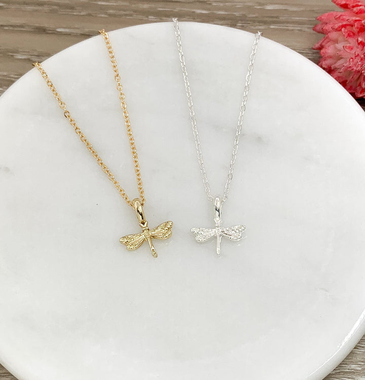 Dragonfly Necklace, Dragonflies Appear When Angels Are Near Jewelry, Memorial Gift, Grief Necklace, Mourning Jewelry, Miscarriage Necklace