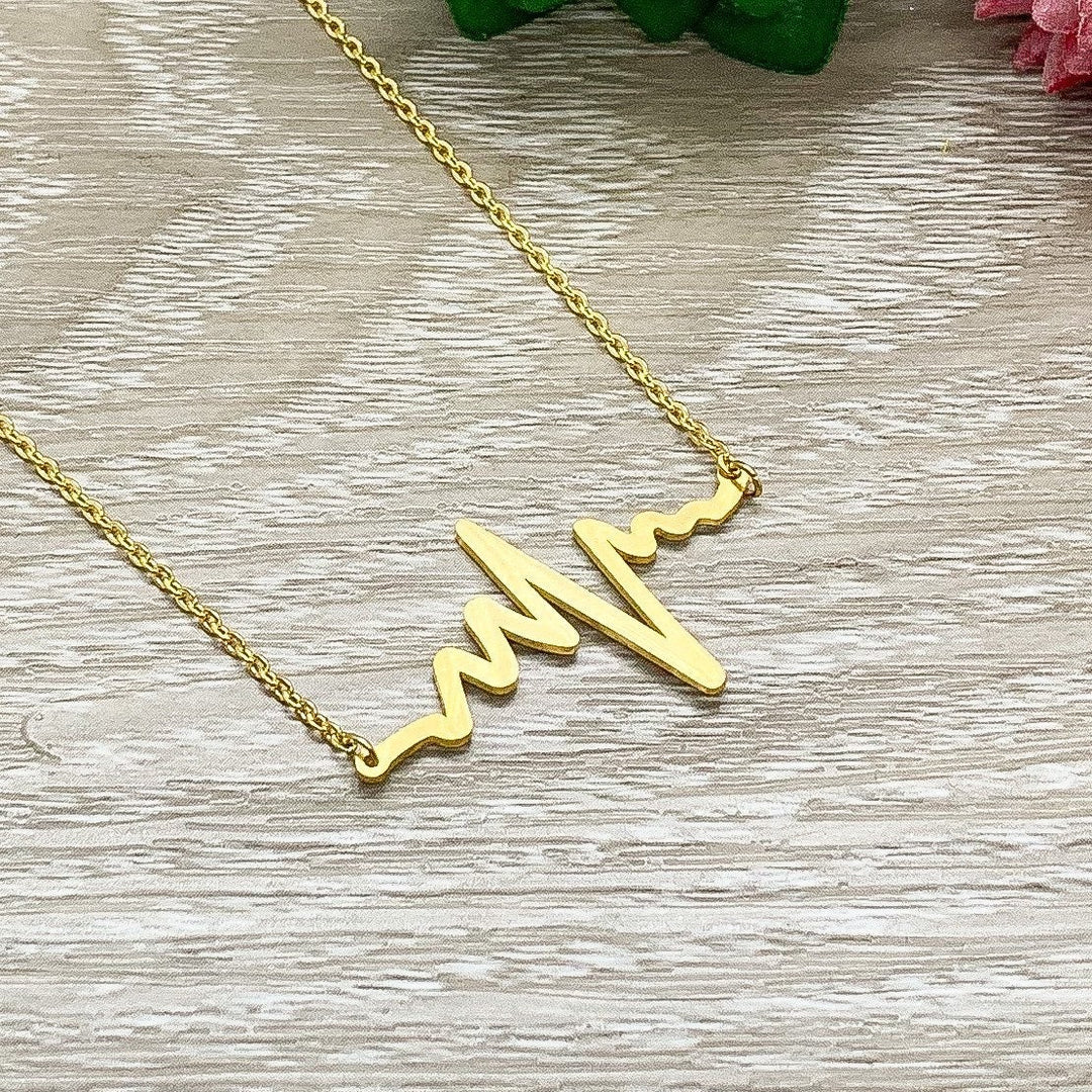 Stepdaughter Gift, Stepmother Gift, EKG Heartbeat Necklace, Blended Family Gift, Stepdaughter Jewelry, Half-Sister Gift, Stepsister Gift