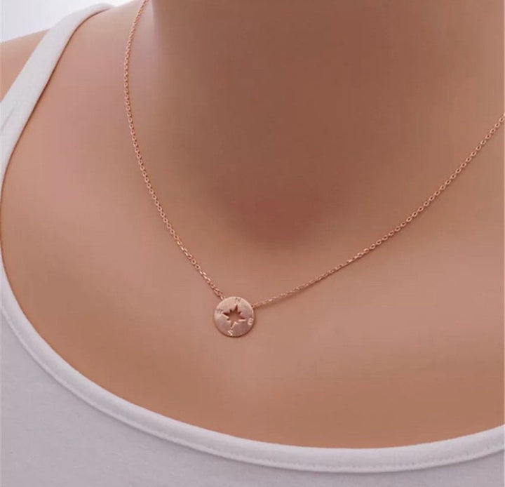 Carte « Profitez du prochain chapitre », Collier boussole délicat, Cadeau de fin d'études pour elle, Cadeau de promotion, Cadeau d'adieu, Cadeau de départ pour une fille