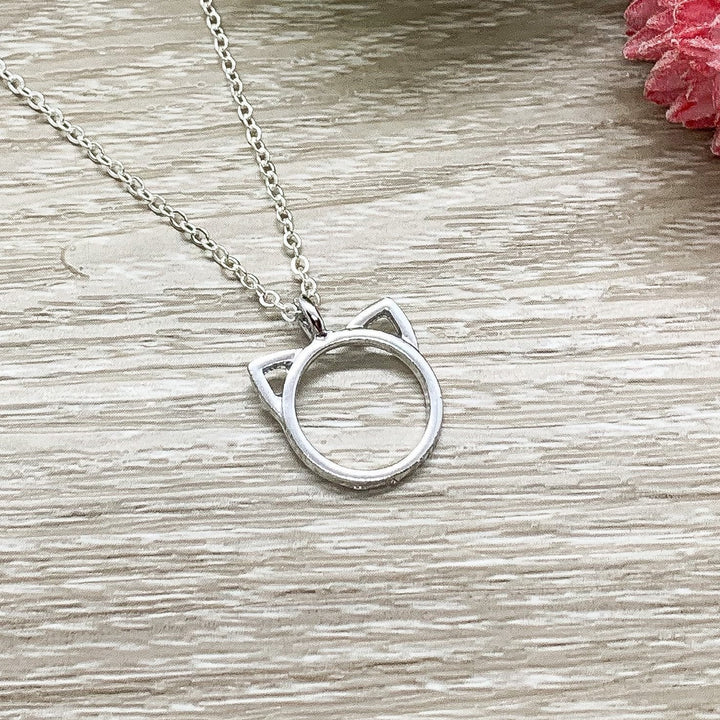 Collier pour amoureux des chats, pendentif oreilles de chat, cadeau pour propriétaire de chat, collier pour passionnée de chats, cadeau pour maman de chat, souvenir de la perte d'un chat, cadeau commémoratif