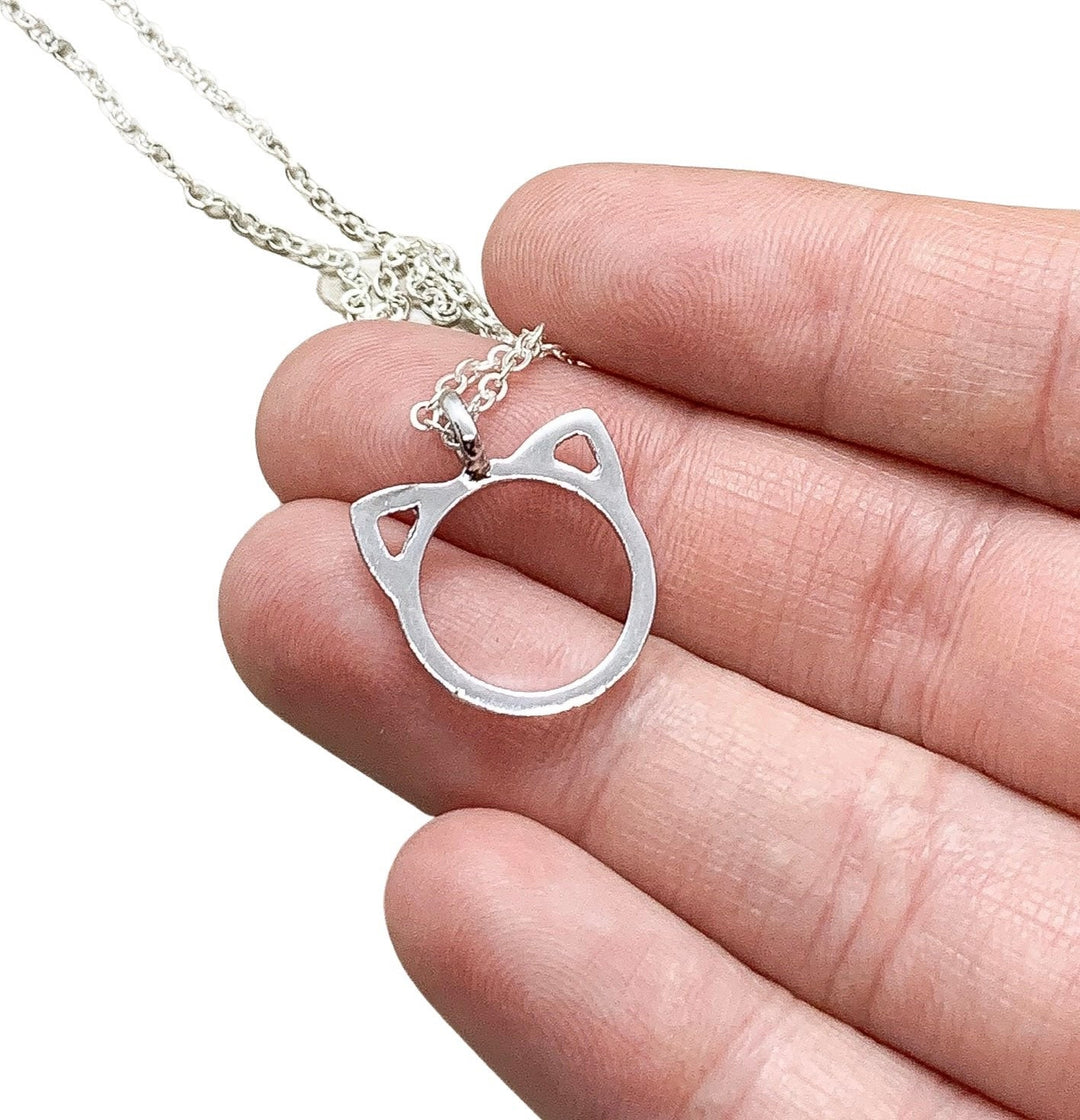 Collier pour amoureux des chats, pendentif oreilles de chat, cadeau pour propriétaire de chat, collier pour passionnée de chats, cadeau pour maman de chat, souvenir de la perte d'un chat, cadeau commémoratif