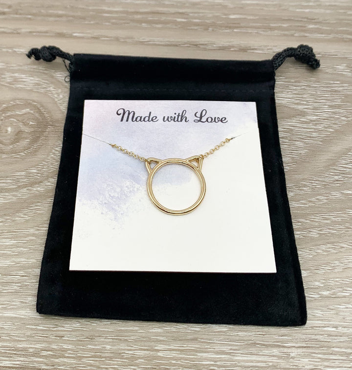 Collier pour amoureux des chats, pendentif oreilles de chat, cadeau pour propriétaire de chat, collier pour passionnée de chats, cadeau pour maman de chat, souvenir de la perte d'un chat, cadeau commémoratif