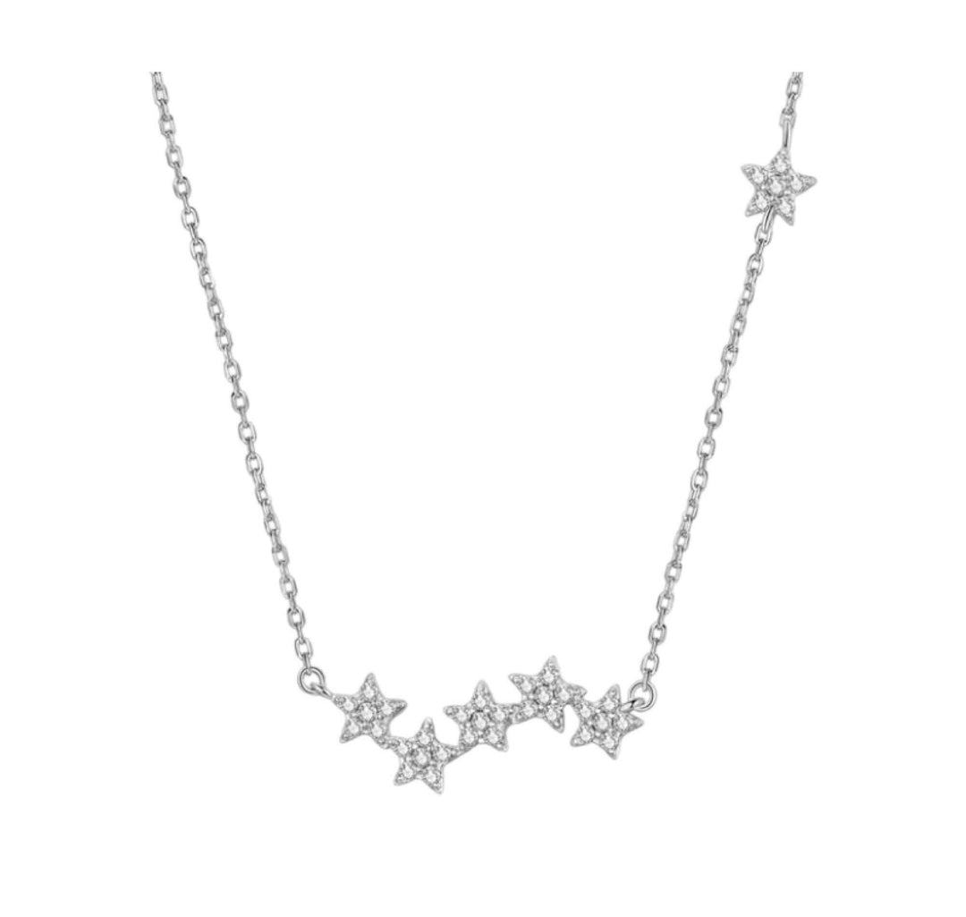 Collier Étoiles Multiples, Bijou Céleste, Pendentif Étoiles en Zirconium Cubique, Collier Astronomie, Collier Petites Étoiles, Bijou Minimaliste
