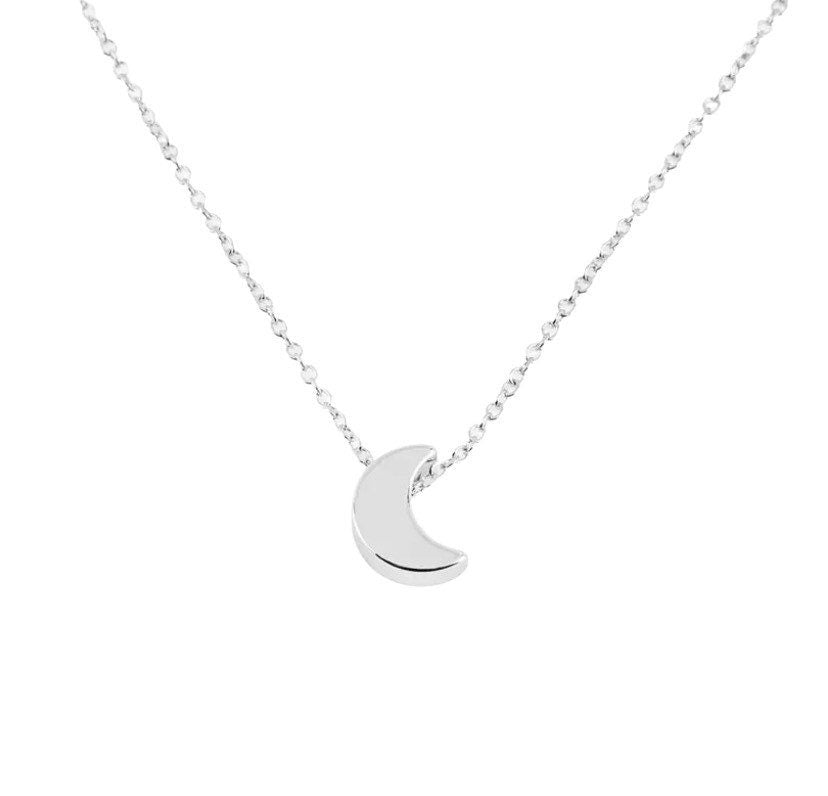 Collier Croissant de Lune, Bijou Lunaire Délicat, Pendentif Lune Mini, Collier Minimaliste, Bijou Céleste, Cadeau d'Anniversaire pour Elle