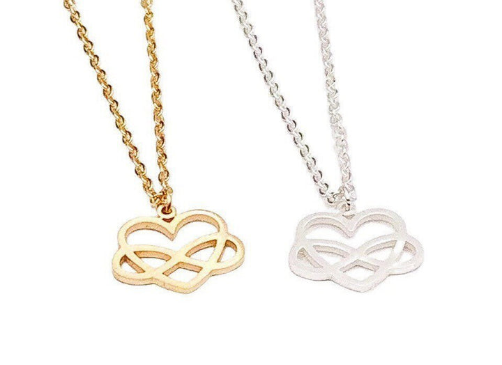 Collier Cœur Infini, Pendentif Éternité, Cadeau Amour Éternel, Bijou Infini Simple, Cadeau d'Anniversaire de sa part, Collier pour Maman, Noël