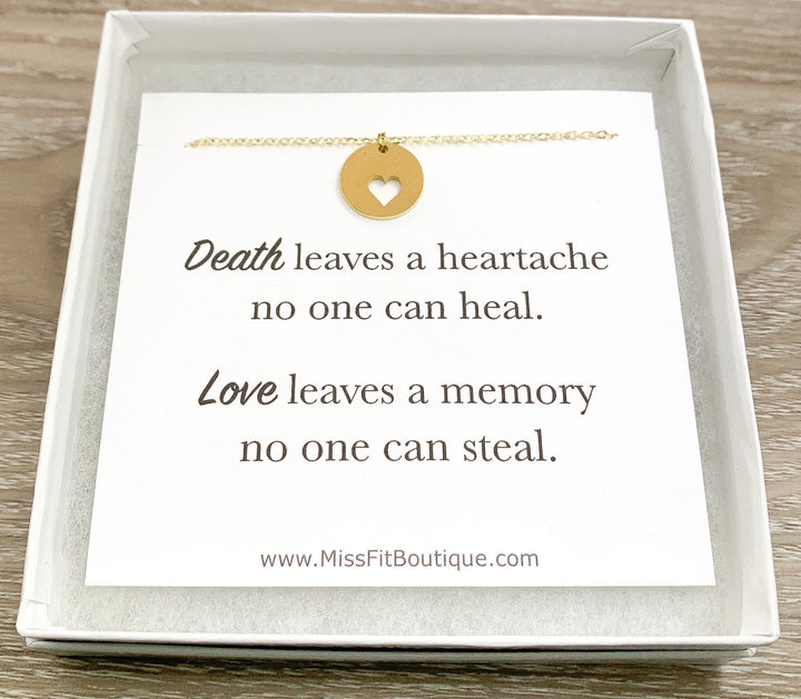 Collier commémoratif, pendentif cœur, bijou de deuil, collier de deuil suite à une fausse couche, perte d'un enfant, cadeau pour une sœur endeuillée