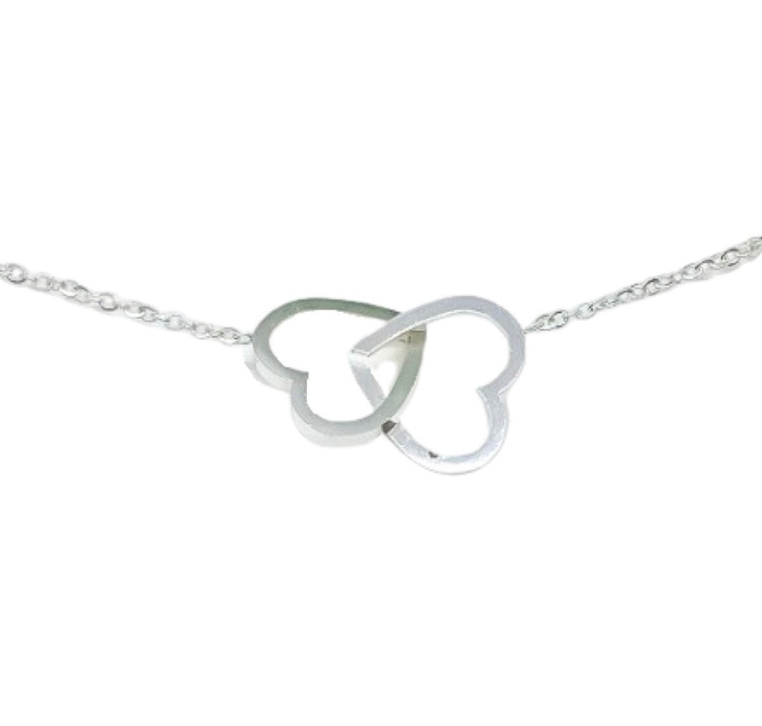 Collier de sœurs avec carte, Collier deux cœurs entrelacés, Collier de sororité, Cadeau d'anniversaire pour sœurs, Collier double cœur, Cadeau de fin d'études