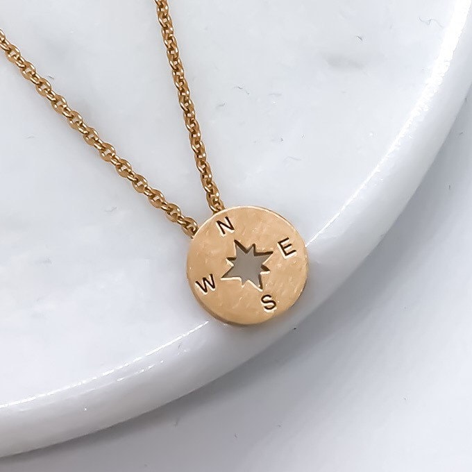 Collier Boussole Mini, Citation « Peu importe où », Collier Meilleures Amies, Cadeau d'Amitié, Cadeau d'Anniversaire d'une Amie, Cadeau pour une Meilleure Amie, Cadeau de Fêtes