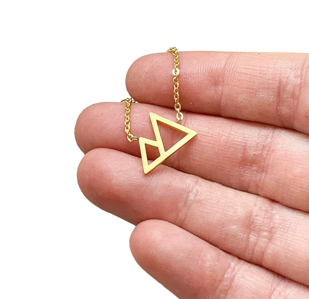 Collier Sommets de Montagne, Bijou de Plein Air, Bijou Délicat, Cadeau de Départ pour une Amie, Collier Minimaliste, Cadeau Aventure, Cadeau de Noël