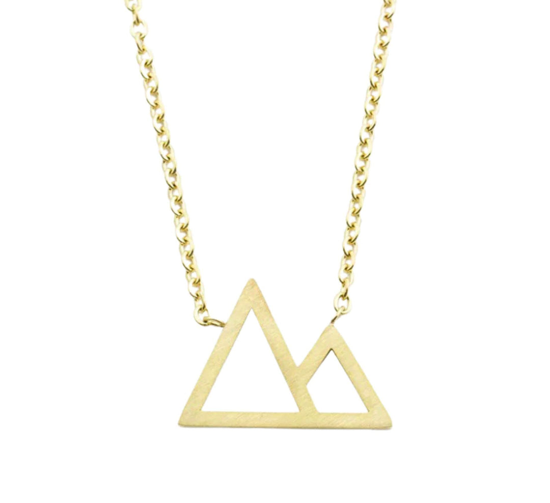 Collier Sommets de Montagne, Bijou de Plein Air, Bijou Délicat, Cadeau de Départ pour une Amie, Collier Minimaliste, Cadeau Aventure, Cadeau de Noël
