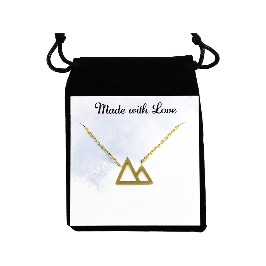 Collier Sommets de Montagne, Bijou de Plein Air, Bijou Délicat, Cadeau de Départ pour une Amie, Collier Minimaliste, Cadeau Aventure, Cadeau de Noël