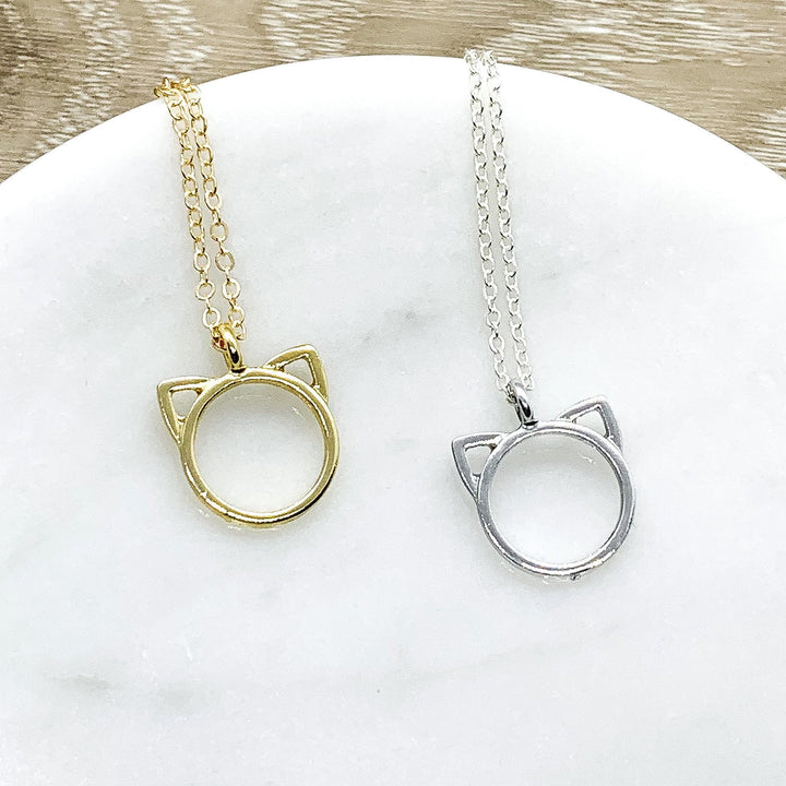 Collier pour amoureux des chats, pendentif oreilles de chat, cadeau pour propriétaire de chat, collier pour passionnée de chats, cadeau pour maman de chat, souvenir de la perte d'un chat, cadeau commémoratif