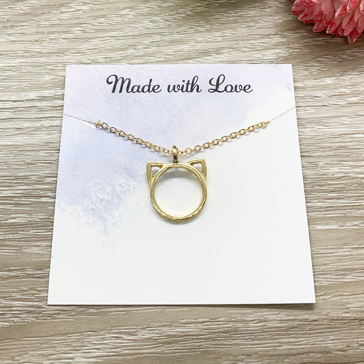 Collier pour amoureux des chats, pendentif oreilles de chat, cadeau pour propriétaire de chat, collier pour passionnée de chats, cadeau pour maman de chat, souvenir de la perte d'un chat, cadeau commémoratif