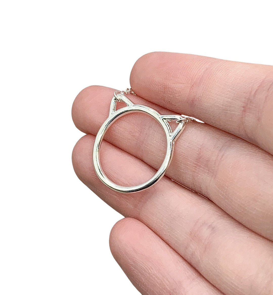 Collier pour amoureux des chats, pendentif oreilles de chat, cadeau pour propriétaire de chat, collier pour passionnée de chats, cadeau pour maman de chat, souvenir de la perte d'un chat, cadeau commémoratif