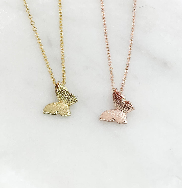 Tiny Butterfly Necklace, Butterfly Jewelry, Gift for Insect Lovers, Bug Necklace, Spring Jewelry, Dainty Necklace, Little Girl Necklace