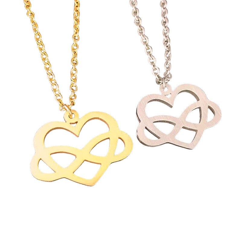 Collier Cœur Infini, Pendentif Éternité, Cadeau Amour Éternel, Bijou Infini Simple, Cadeau d'Anniversaire de sa part, Collier pour Maman, Noël