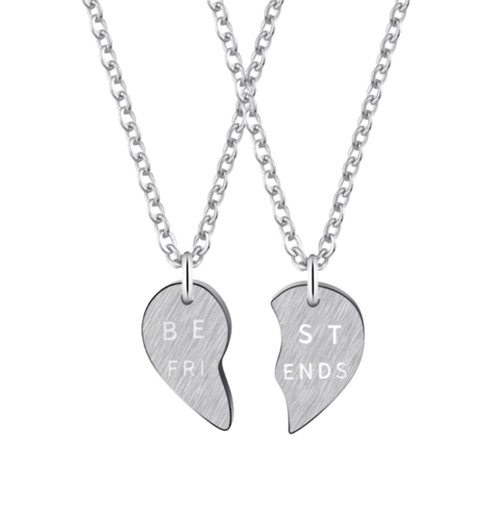 Ensemble pour 2 meilleures amies, Colliers Cœurs Brisés, Colliers d'Amitié Assortis, Cadeau pour Meilleure Amie, Anniversaire de Meilleure Amie, Collier Entrelacé