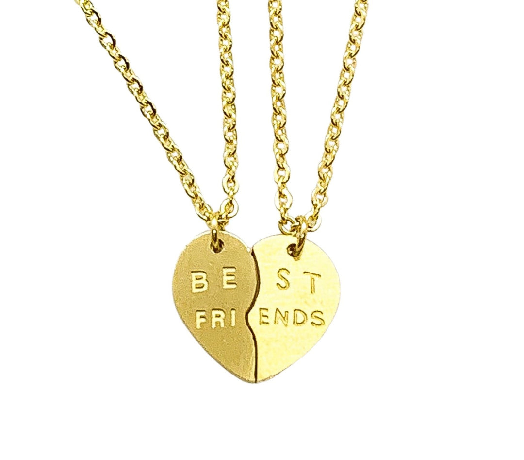 Ensemble pour 2 meilleures amies, Colliers Cœurs Brisés, Colliers d'Amitié Assortis, Cadeau pour Meilleure Amie, Anniversaire de Meilleure Amie, Collier Entrelacé