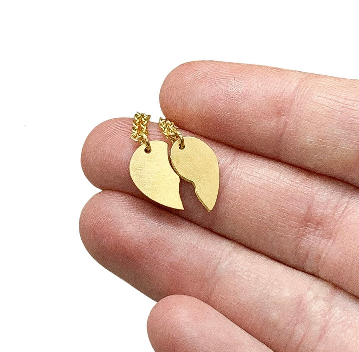 Ensemble pour 2 meilleures amies, Colliers Cœurs Brisés, Colliers d'Amitié Assortis, Cadeau pour Meilleure Amie, Anniversaire de Meilleure Amie, Collier Entrelacé