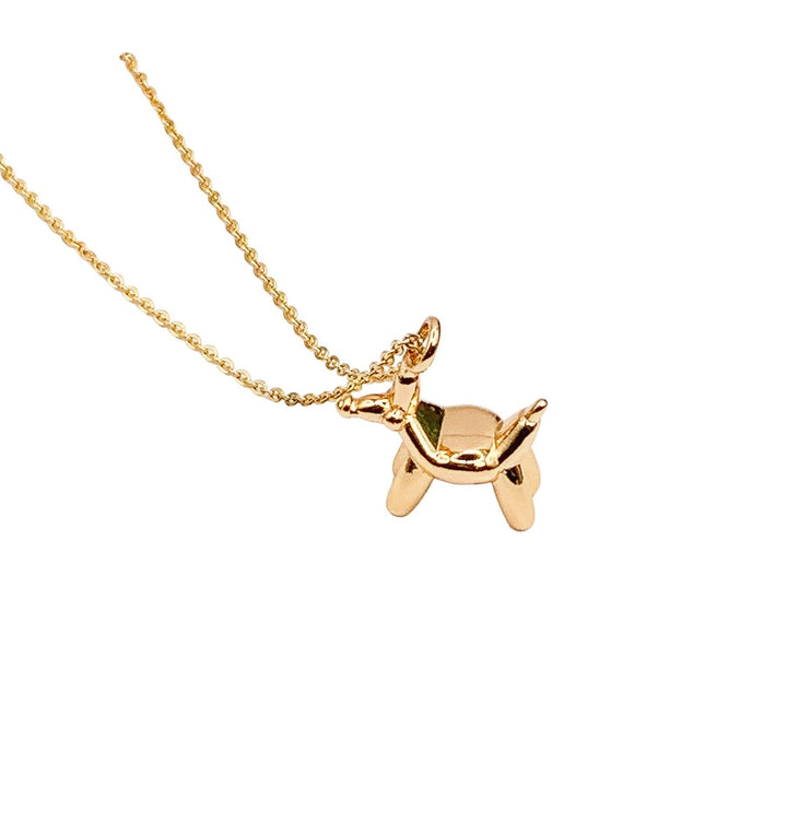 Collier Chien Ballon, Pendentif Chiot Ballon, Collier Caniche Kitsch Original, Bijou Animal de Cirque, Anniversaire Amusant, Animal Ballon Tordu