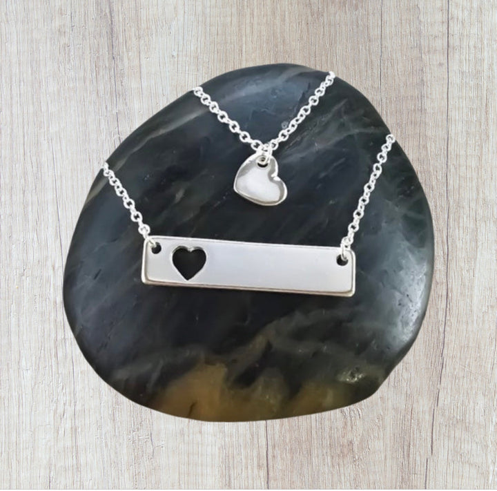 Ensemble de colliers cœur pour 2, colliers entrelacés mère-fille, collier d'amitié, cadeau pour maman, cadeau de sa fille, cadeau maman-fille