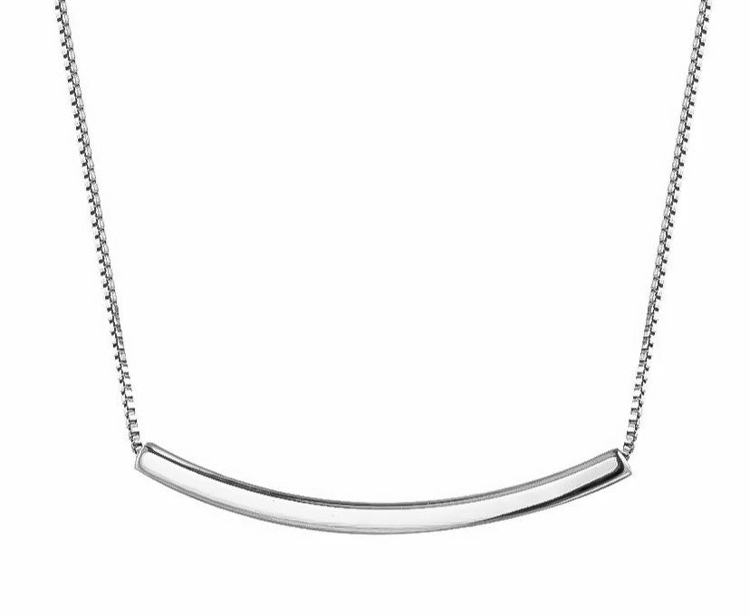Collier tube en argent sterling, pendentif tube délicat, bijou minimaliste pour femme, collier à superposer simple, cadeau pour une amie