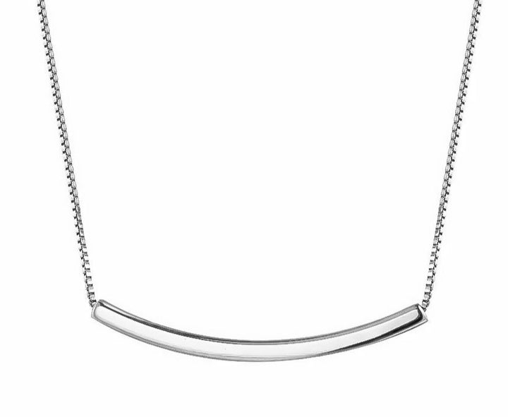 Collier tube en argent sterling, pendentif tube délicat, bijou minimaliste pour femme, collier à superposer simple, cadeau pour une amie