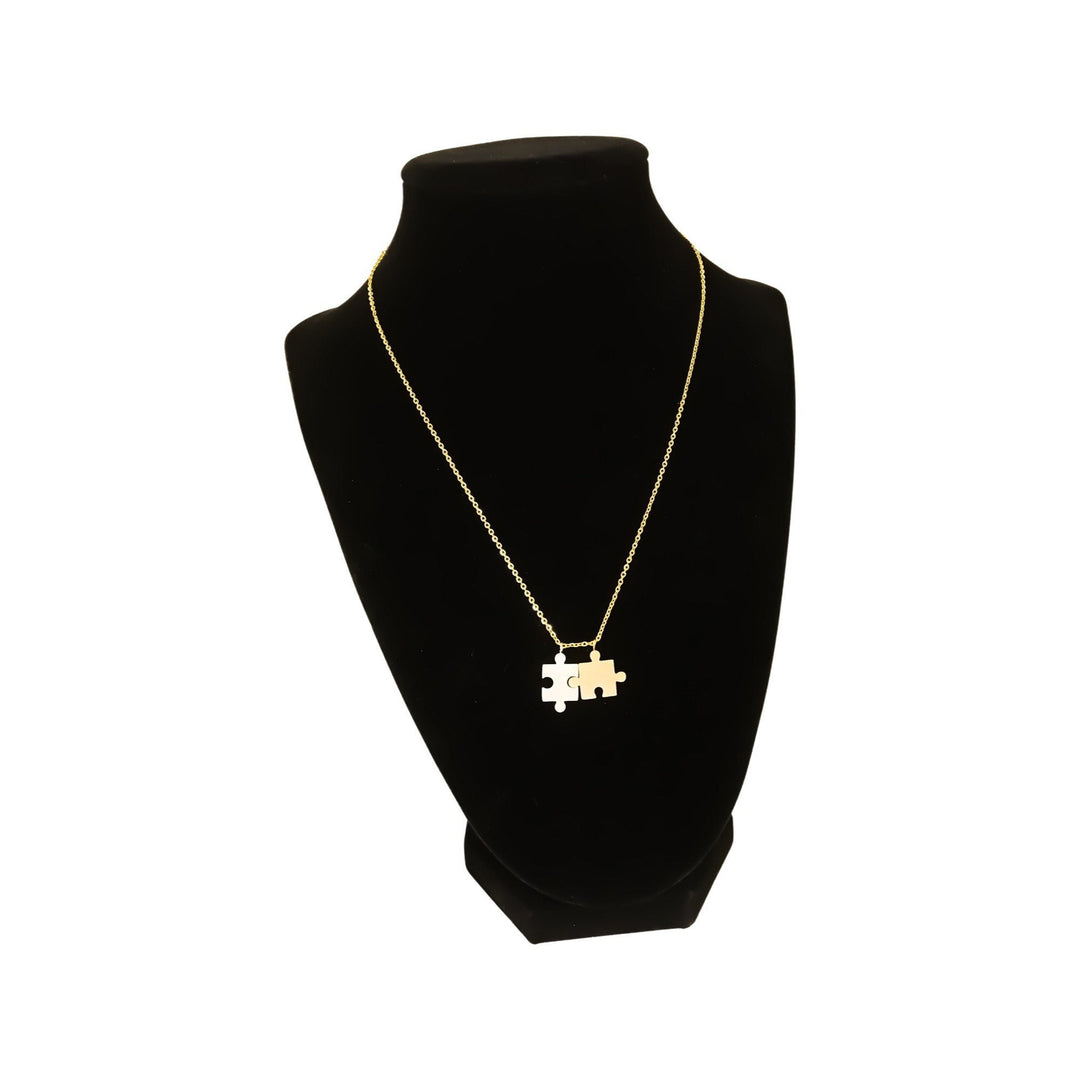 Cadeau de sensibilisation à l'autisme, Collier double puzzle, Cadeau pour enseignant spécialisé, Bijou minimaliste, Pendentif puzzle, Remerciements aux enseignants