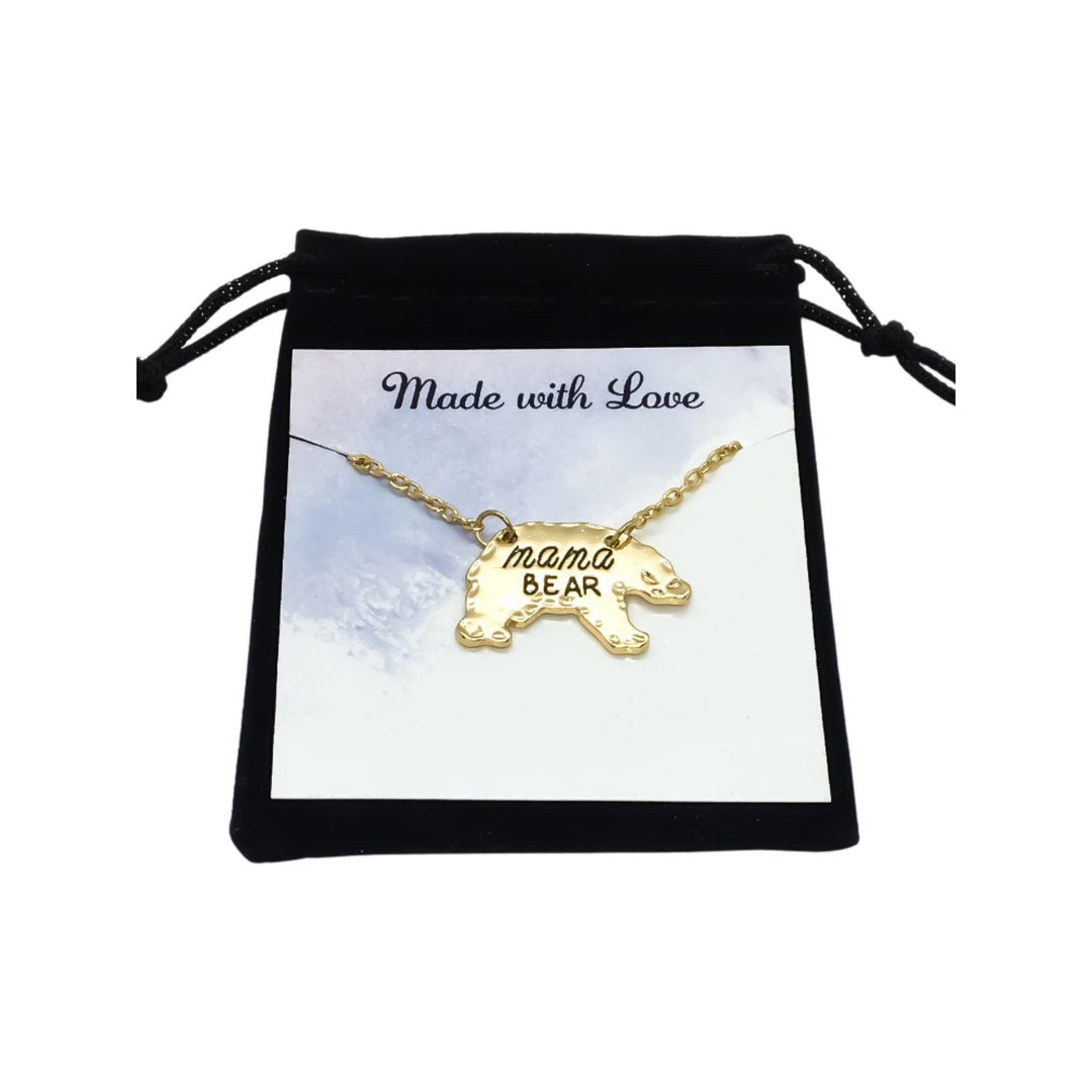 Collier Maman Ours en Or, Cadeau pour Nouvelle Maman, Collier de Maternité, Bijou Maman, Cadeau sentimental pour Maman, Cadeau de Naissance, Post-partum