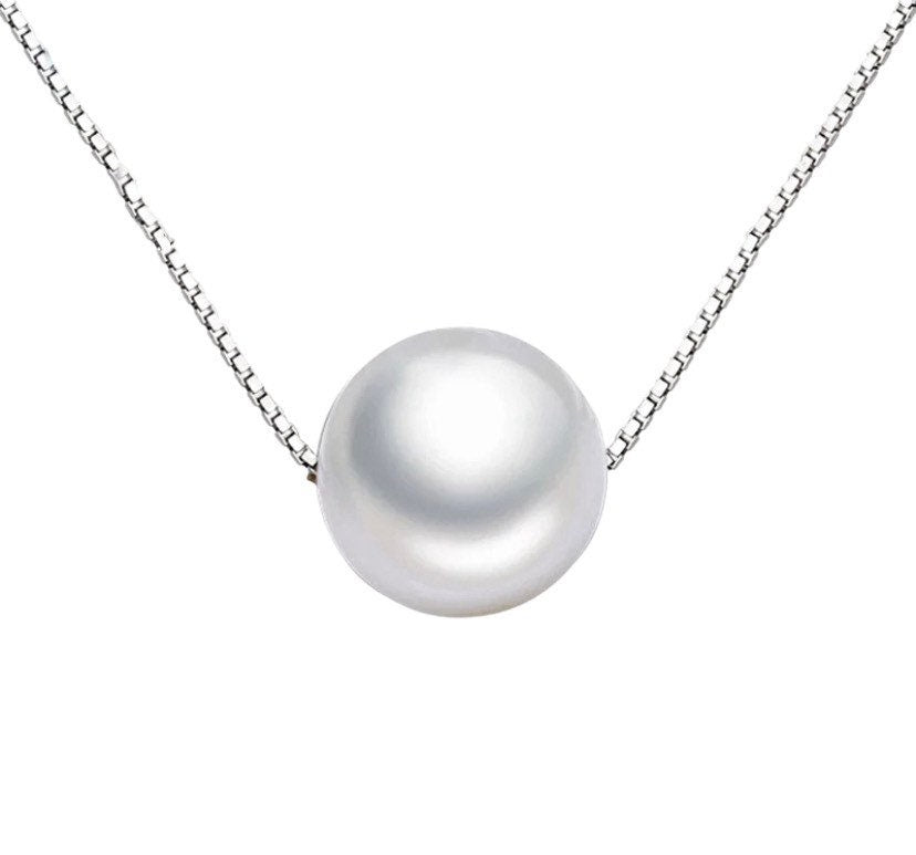 Collier avec une perle flottante, cadeau symbolique pour les femmes atteintes du SOPK, pendentif pour le syndrome des ovaires polykystiques
