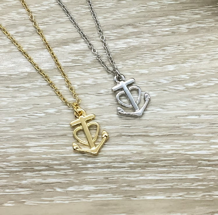 Collier Ancre Mini, Collier Nautique, Cadeau pour Amoureux de l'Océan, Bijou de Plage, Cadeau pour Passionné de Bateaux, Collier Côtier, Bijou Paysage Marin, Cadeau pour Elle