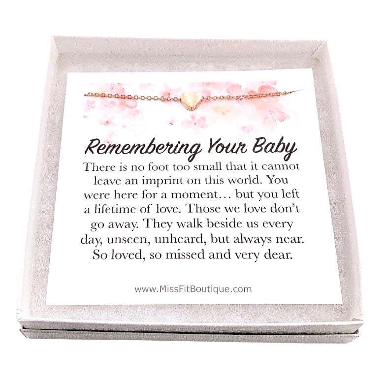 Miscarriage Gift, Tiny Heart Necklace, Remembering Your Baby, Stillborn Gift, Infant Loss Jewelry, Silver Mourning Necklace, Grief Gifts
