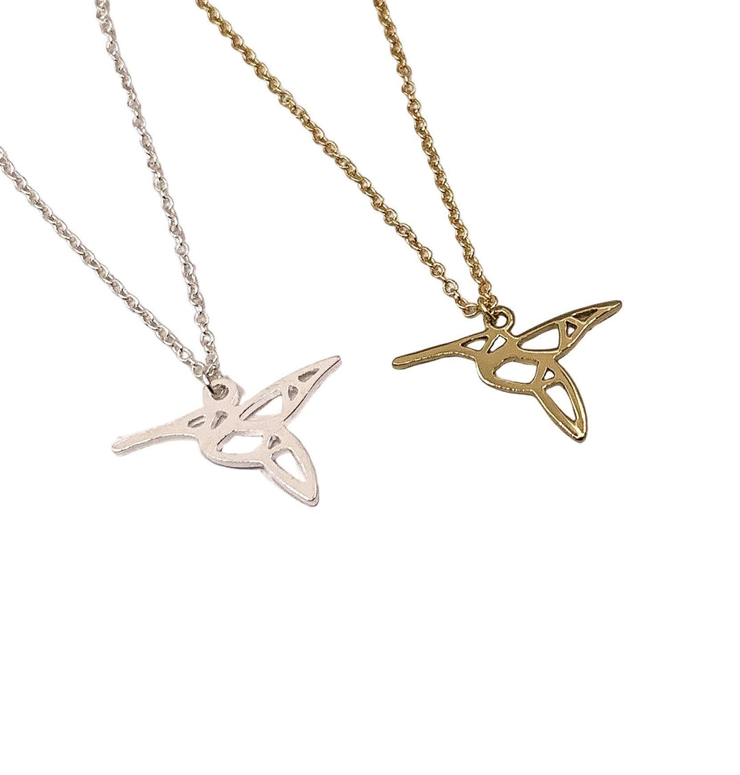 Collier Colibri Mini, Pendentif Colibri, Cadeau pour les amoureux des oiseaux, Bijou Faune Sauvage, Collier Éco-Reine Délicat, Bijou d'Été, Cadeau de Noël