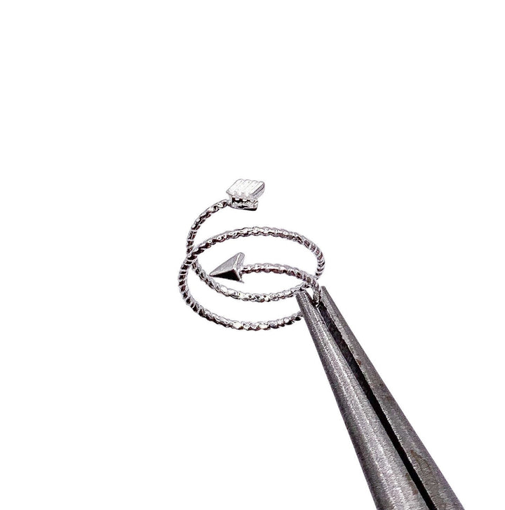Bague flèche scintillante, Bijou flèche, Bague à superposer, Bague tendance, Bague délicate en or rose, Bijou d'amitié, Cadeau d'une meilleure amie
