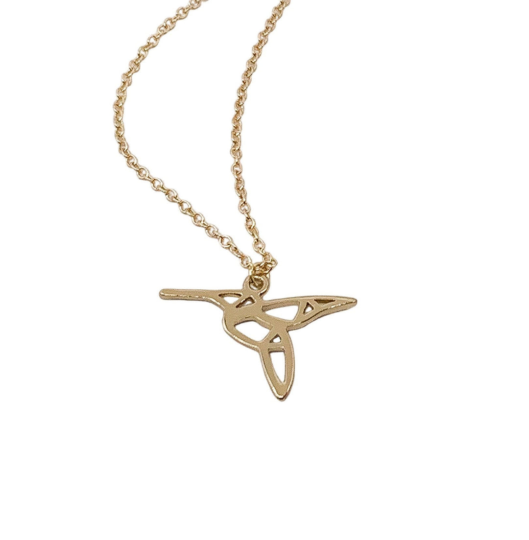 Collier Colibri Mini, Pendentif Colibri, Cadeau pour les amoureux des oiseaux, Bijou Faune Sauvage, Collier Éco-Reine Délicat, Bijou d'Été, Cadeau de Noël