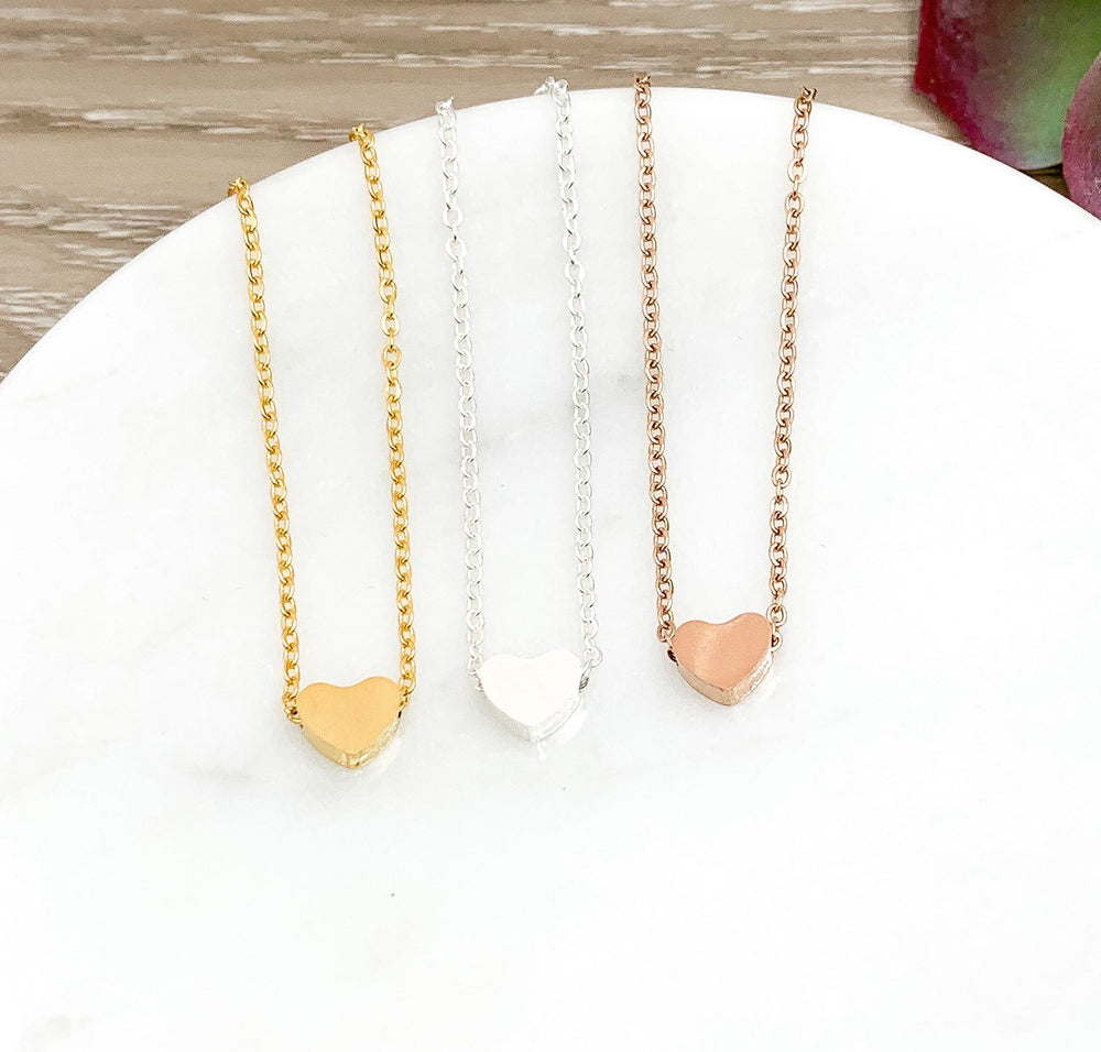 Tiny Rose Gold Heart Necklace, Piece of my Heart is in Heaven Necklace, Never Forgotten Card, Dainty Loss Jewelry, Remembrance Gift, Grief