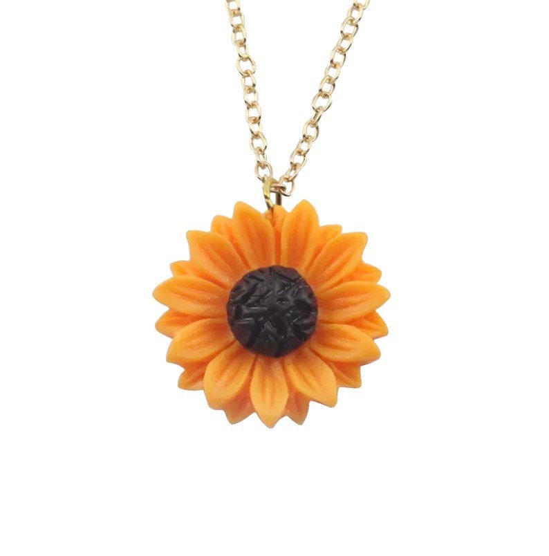 Sois comme un tournesol, Collier tournesol, Citation positive, Collier inspirant, Bijou floral, Cadeau bien-être mental, Joli cadeau pour une amie
