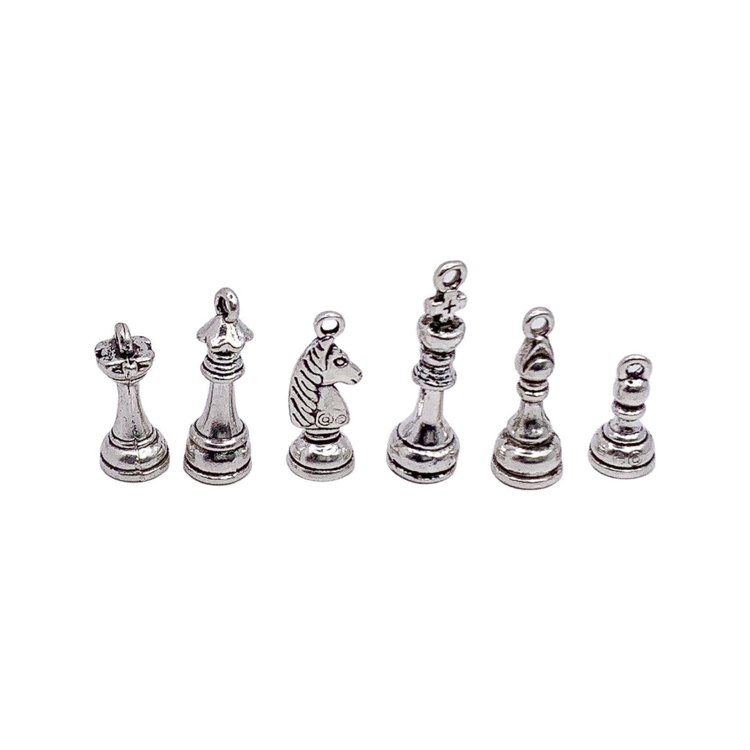 Breloques en forme de pièce d'échecs, breloques pion pour jeu d'échecs, cadeau pour joueur d'échecs, breloques pour jeu d'échecs, breloques 3D pour jeux vidéo, apprêts pour bijoux à faire soi-même