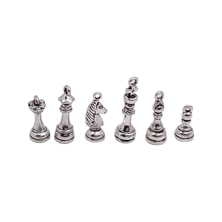Breloques en forme de pièce d'échecs, breloques pion pour jeu d'échecs, cadeau pour joueur d'échecs, breloques pour jeu d'échecs, breloques 3D pour jeux vidéo, apprêts pour bijoux à faire soi-même