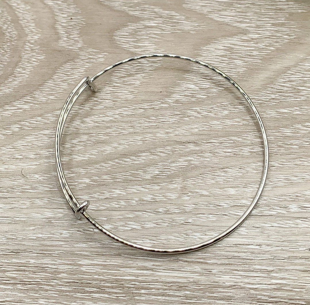 Bracelet jonc extensible, bracelet en acier inoxydable argenté, bracelet fini, base pour bracelet à breloques, bijou unisexe, fournitures pour la création de bijoux.