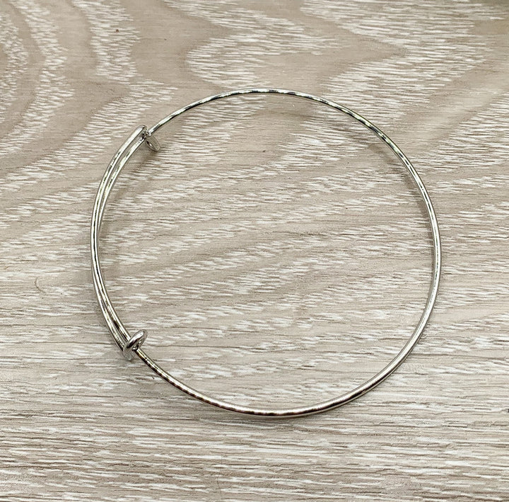 Bracelet jonc extensible, bracelet en acier inoxydable argenté, bracelet fini, base pour bracelet à breloques, bijou unisexe, fournitures pour la création de bijoux.