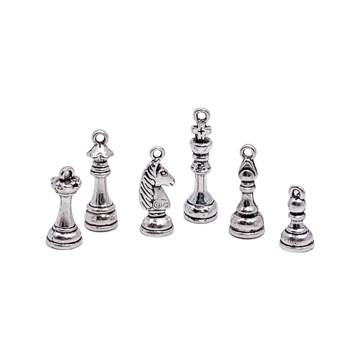 Breloques en forme de pièce d'échecs, breloques pion pour jeu d'échecs, cadeau pour joueur d'échecs, breloques pour jeu d'échecs, breloques 3D pour jeux vidéo, apprêts pour bijoux à faire soi-même