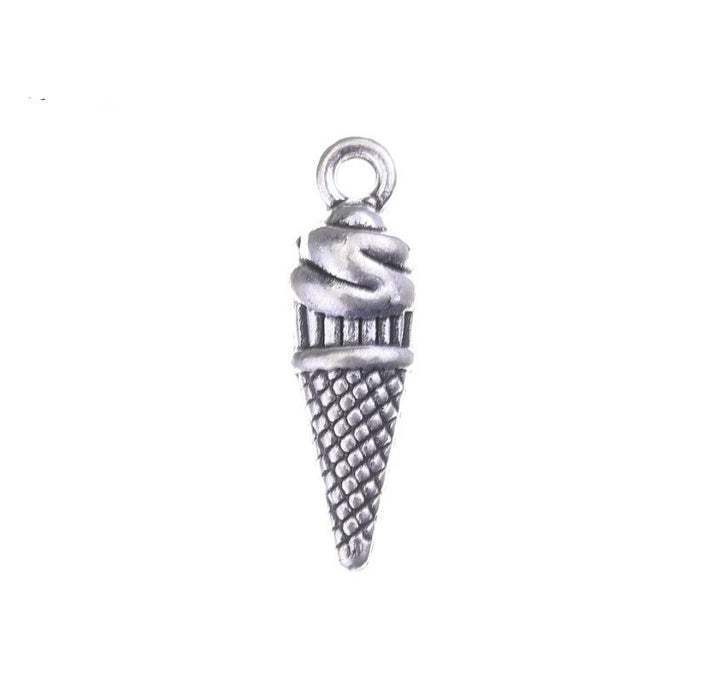 Breloque cornet de glace, Breloques individuelles sur le thème de la nourriture, Breloques glace, Breloques été, Breloques gourmandises, Breloques pour les amoureux des sucreries, Bijoux à faire soi-même